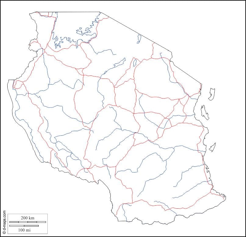 ಖಾಲಿ ನಕ್ಷೆ ಟಾಂಜಾನಿಯಾ