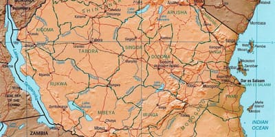 ಟಾಂಜಾನಿಯಾ ಭೌಗೋಳಿಕ ನಕ್ಷೆ